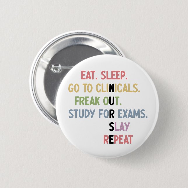 Funny Nursing School student Future Nurse Gifts 2 Inch Round Button (Front & Back)