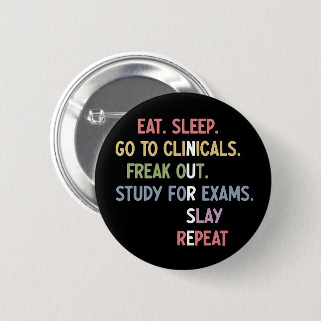 Funny Nursing School student Future Nurse Gifts 2 Inch Round Button (Front & Back)