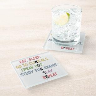 Funny Nursing School student Future Nurse Gifts Glass Coaster