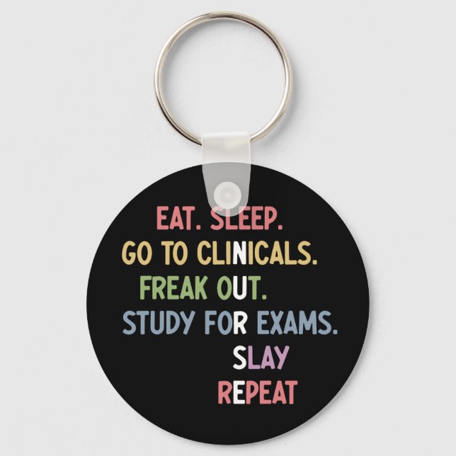 Funny Nursing School student Future Nurse Gifts Keychain (Front)