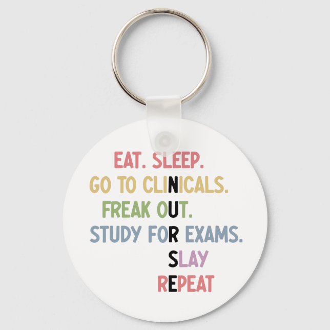Funny Nursing School student Future Nurse Gifts Keychain (Front)