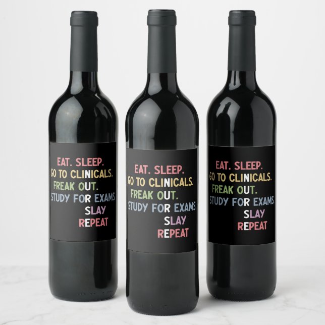 Funny Nursing School student Future Nurse Gifts Wine Label (Bottles)
