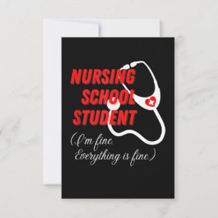Funny Nursing School Student Gift RN Stethoscope RSVP Card