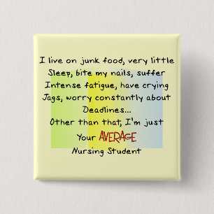 Funny Nursing Student Gifts 2 Inch Square Button
