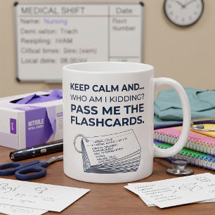 Funny Nursing Student Study Flashcards Coffee Mug