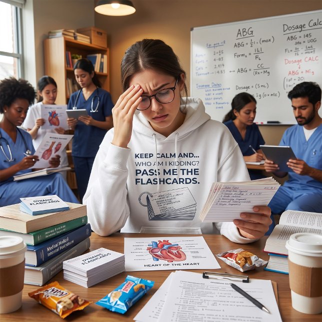 Funny Nursing Student Study Flashcards Hoodie (Creator Uploaded)