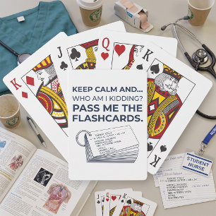 Funny Nursing Student Study Flashcards Playing Cards