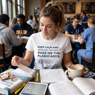 Funny Nursing Student Study Flashcards T-Shirt