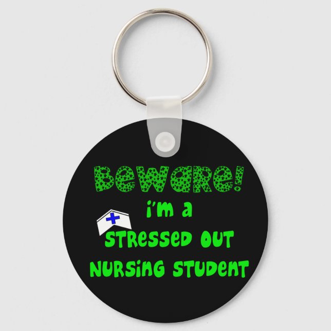 Funny Nursing Student T-Shirts and Gifts Keychain (Front)