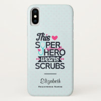 Funny Nursing Superhero Saying Typography