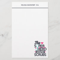 Funny Nursing Superhero Saying Typography