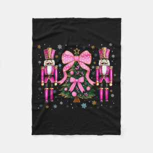 Funny Nutcracker Christmas Tree Christmas Xmas Wom Fleece Blanket