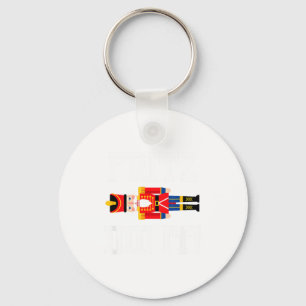 Funny Nutcracker Fritz Did It Clara Christmas Ball Keychain