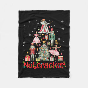 Funny Nutcracker Squad Christmas Tree 2024 Men Wom Fleece Blanket