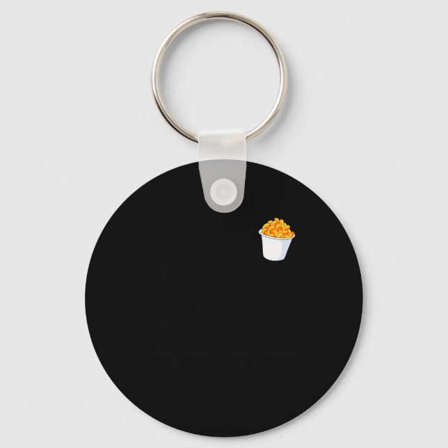 Funny Nutrition Facts Thanksgiving Apparel Macaron Keychain (Front)