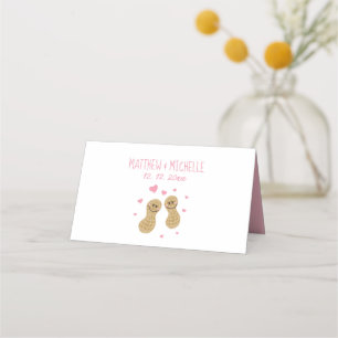 Funny Nuts About Each Other Cute Wedding Place Card