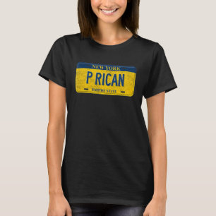 Funny NY State Vanity License Plate P RICAN T-Shirt