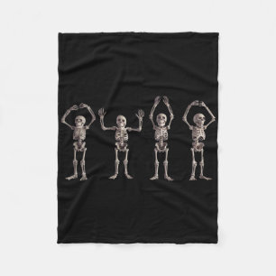 Funny O-h-i-o State Skeleton Lover Ohio Halloween Fleece Blanket