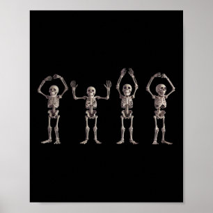 Funny O-h-i-o State Skeleton Lover Ohio Halloween Poster