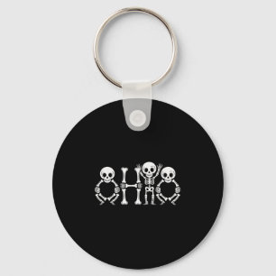 Funny O-h-i-o State Skeleton Ohio Vintage Hallowee Keychain