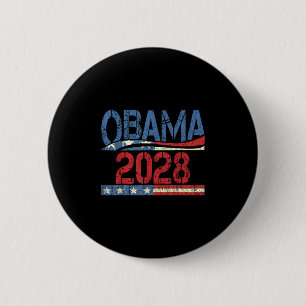 Funny Obama For President Obama 2028 For Men Women 2 Inch Round Button