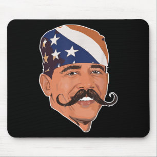 Funny Obama Moustache American Mouse Pad