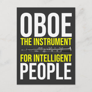 Funny Oboe Player Intelligent Musician Humour Postcard