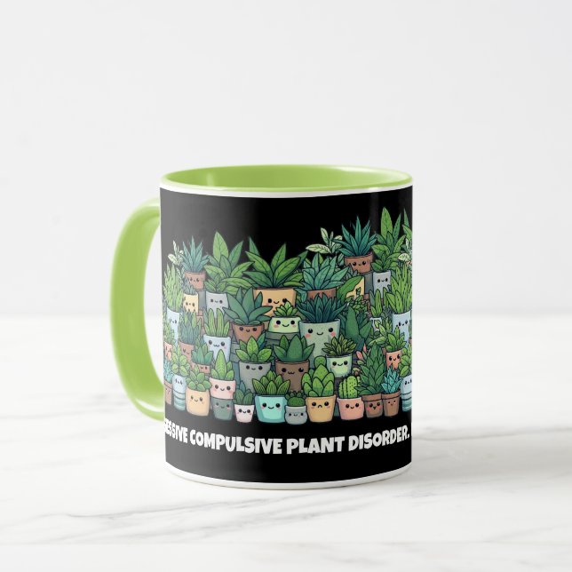 Funny Obsessive Compulsive Plant Disorder Mug (Front Left)
