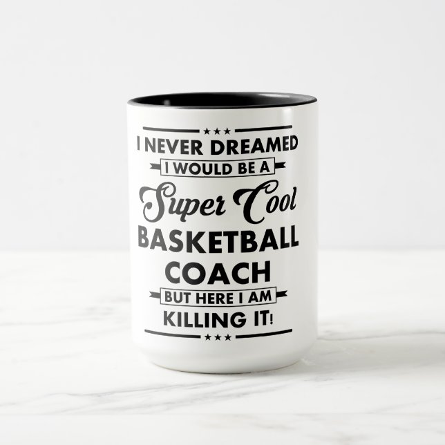 Funny Occupation/Profession Super Basketball Coach Mug (Center)