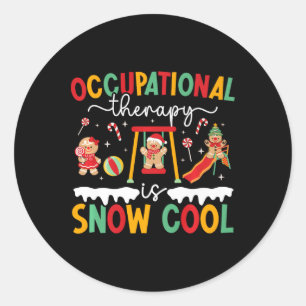 Funny Occupational Therapy Christmas Occupational  Classic Round Sticker