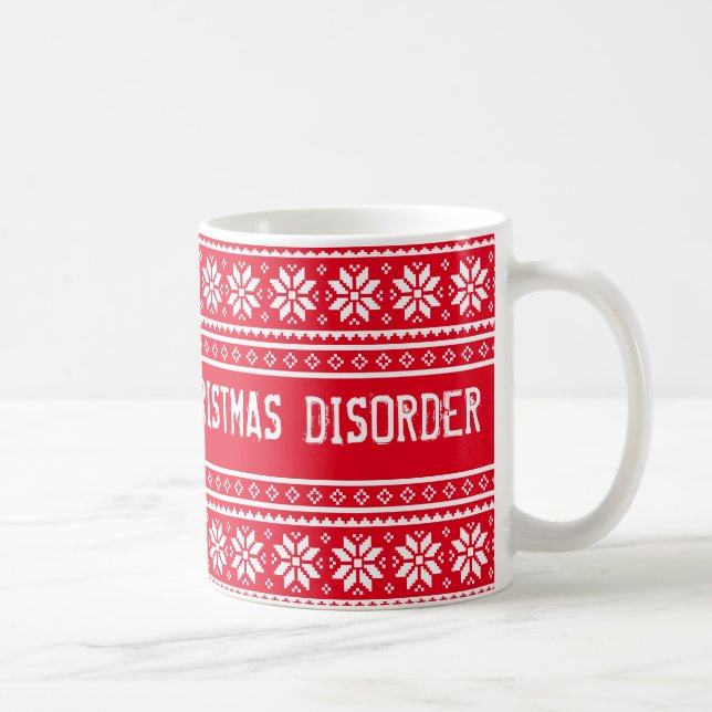 Funny OCD Obsessive Christmas Disorder coffee mug (Right)