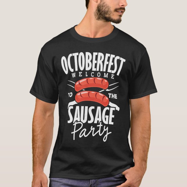 Funny Octoberfest  Sausage German Tees Men Women (Front)