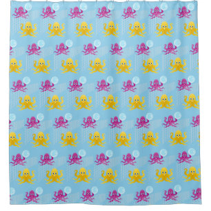 Funny octopies playing volleyball