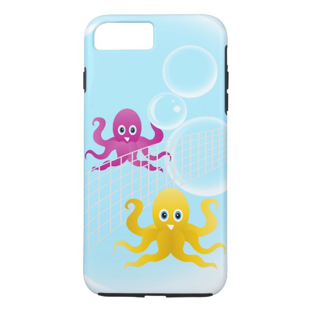 Funny octopies playing volleyball Case-Mate iPhone case (Back)