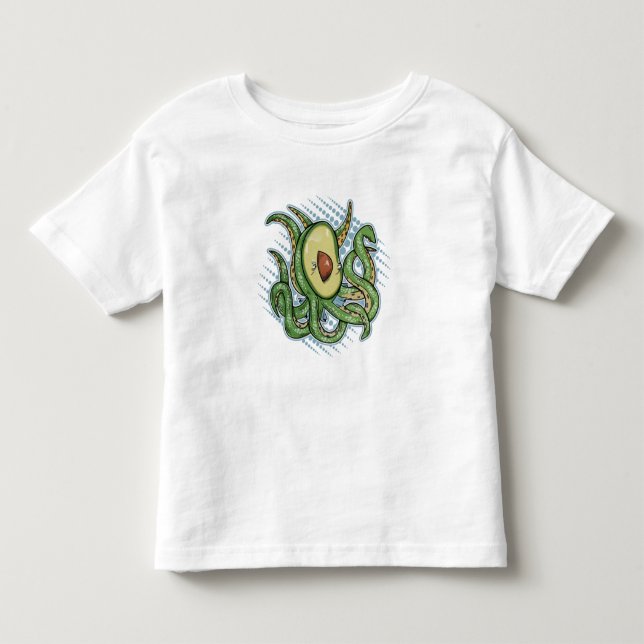 Funny Octopus Avocado Toddler T-shirt (Front)