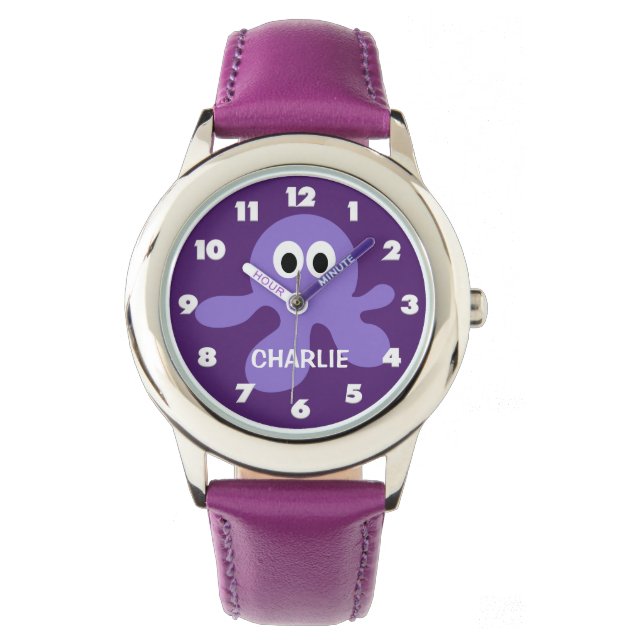 Funny Octopus custom monogram watches (Front)