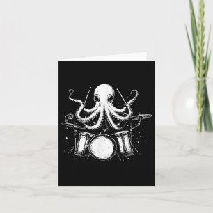 Funny Octopus Drummer Drums Drumming Music Lover  Card