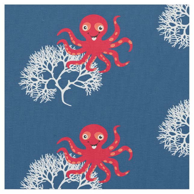 Funny octopus fabric (Close Up)