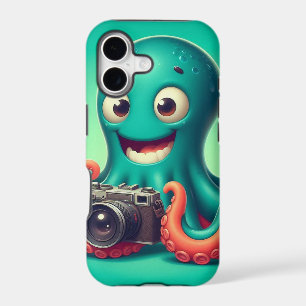 Funny Octopus Holding a Camera