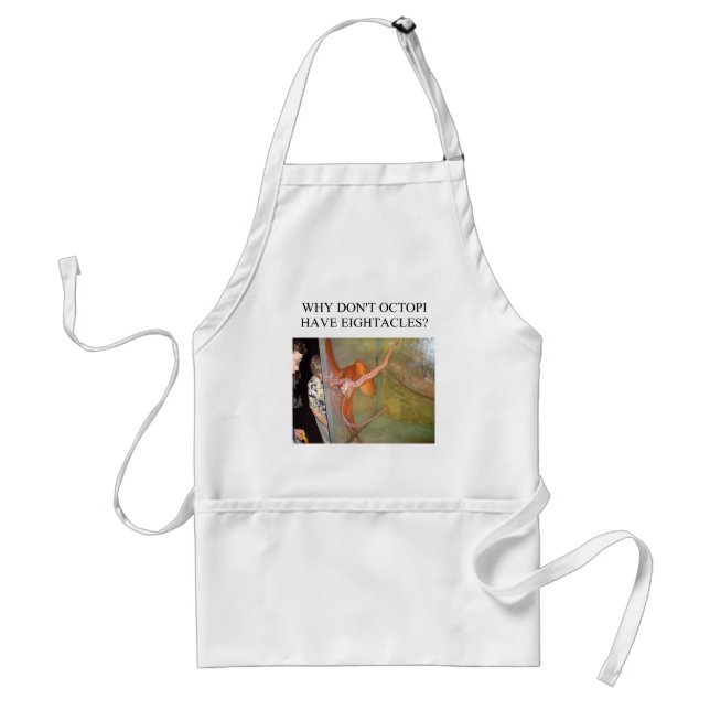 funny octopus joke standard apron (Front)