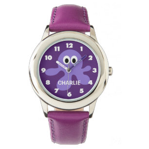 Funny Octopus montres monogrammes personnalisées