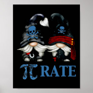 Funny Octopus Pi Day Symbol For Math Teacher Pirat Poster