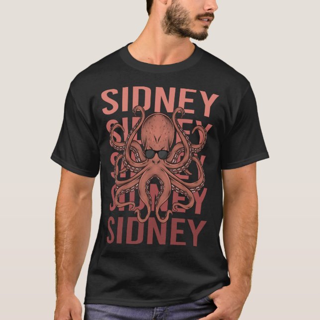 Funny Octopus Sidney T-Shirt (Front)