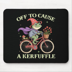 Funny Off To Cause A Kerfuffle Whimsical Wizard Fr Mouse Pad