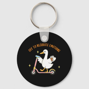 Funny Off to Regulate Emotions Mental Health Silly Keychain