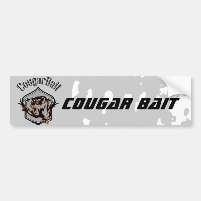 funny offensive novelty humour cougar bait bumper sticker (Front)