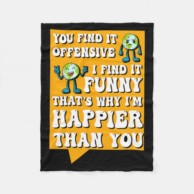 Funny Offensive Sarcastic Humour Quote Witty Fleece Blanket (Front)