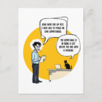 Funny Office Cat Humour Performance Review Meme