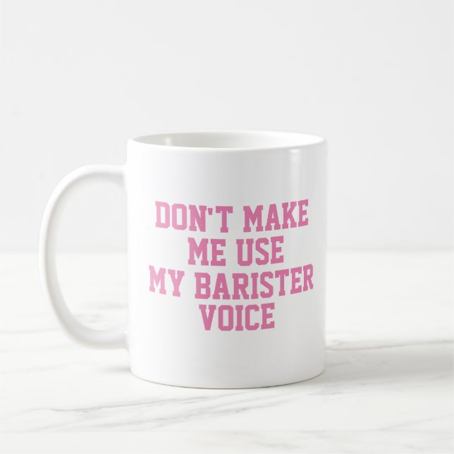 Funny Office Custom Personalize Job Title Barister Coffee Mug (Left)