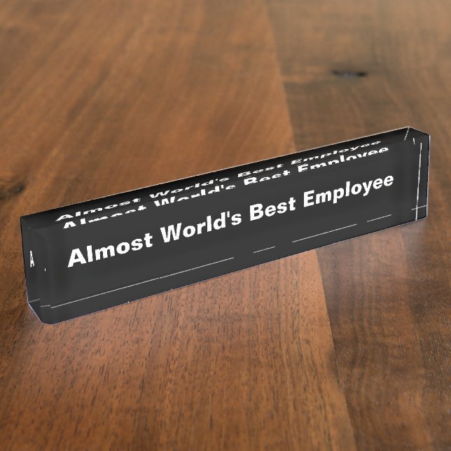 Funny Office Desk Accessory Nameplate (Side)